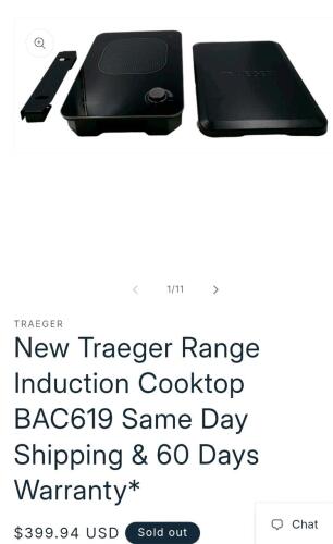 2- bac619 induction range drop in for Traeger