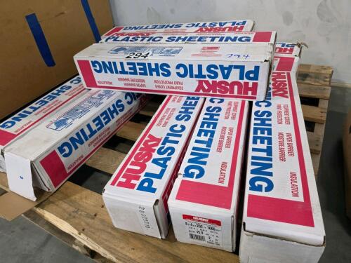 Pallet of plastic husky sheeting