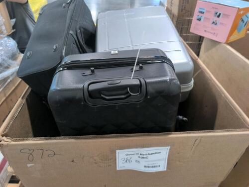 Miscellaneous luggage, scale, Xbox one games, book, & More