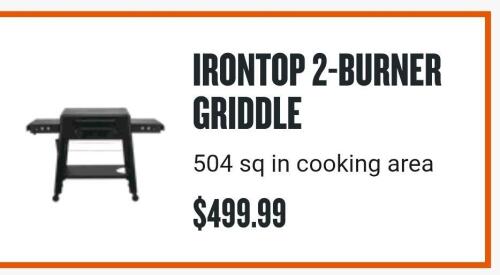 TRAEGER iron top two burner flat top grill