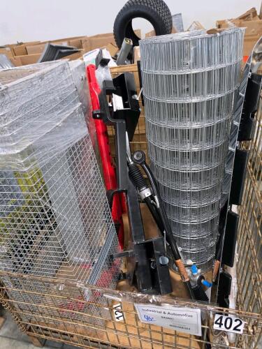 Hitch attachment, large cage, welded wire fence, automotive parts, & More