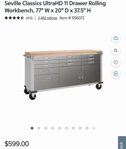 Seville Classics ultra HD workbench