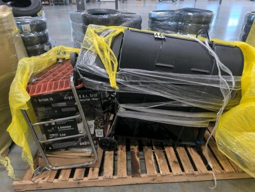 Grill out of box Customer return multiple dolly carts, BRISK IT ARGO &ndash; 640 AI Grill condition unknown