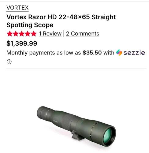 vortex razor HD spotting scope