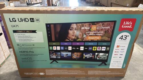 43 inch LG TV, missing accessory, grade D