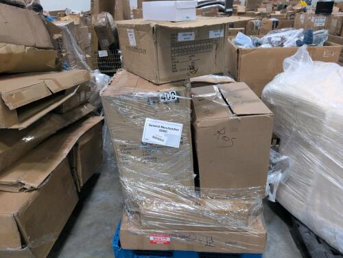 Three drawer nightstands, JOYA collection shoes, storage tote, shelving, rug & More