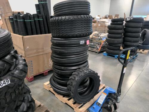 9 tractor/forklift tires
