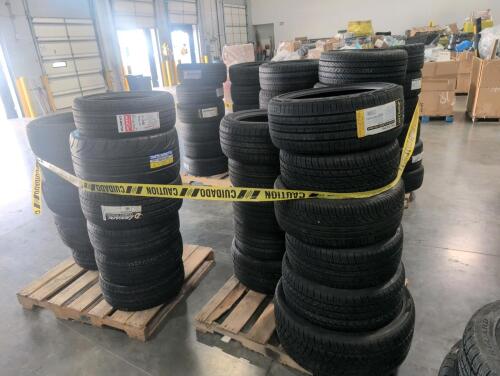 approximately 58 low profile tires