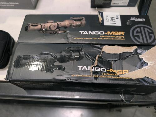 Two SIG SAUER scopes, SOTM61200 tango msr coyote, hellfire FL &ndash; six Reticle SOTM61003