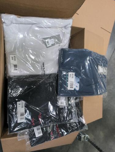 New balance clothing: 28 pants, five sweatshirts, four shirts