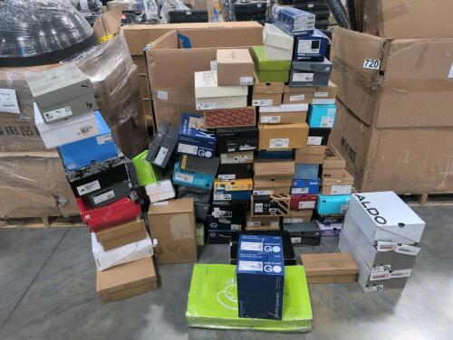 Shoes(approximately 93 pair): VIONIC, under Armour, White Mountain, VIONIC, MIA, Aldo, KIZIK, blowfish, Sam Edelman, CUMA, hey Dude, how far Hawaii, CHACO, SOLUDS, THOROGOOD, safety footwear, & More