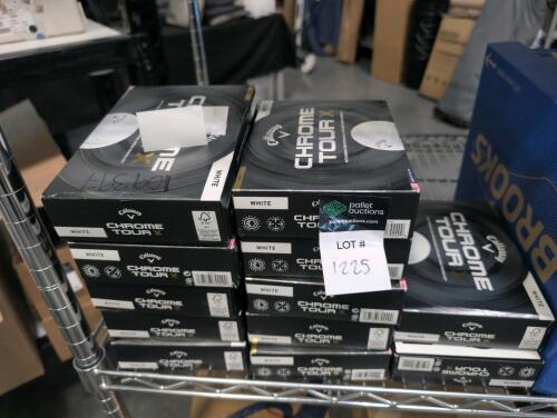 12 boxes of callaway chrome tour x white golf balls