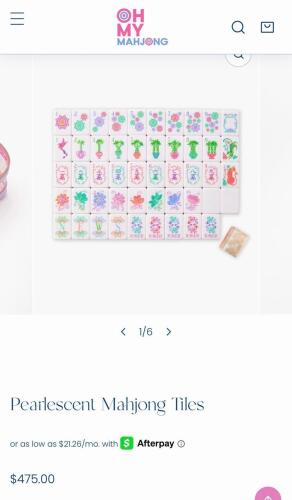 Mahjong oh my pearlescent tiles omm367