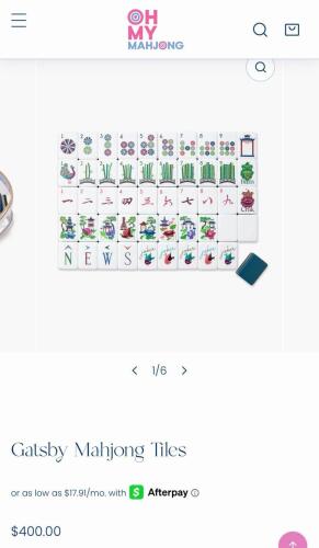 Mahjong oh my Gatsby tiles OMM315