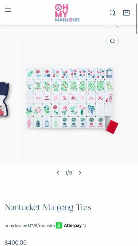 MAHJONG oh my Nantucket tiles OMM204