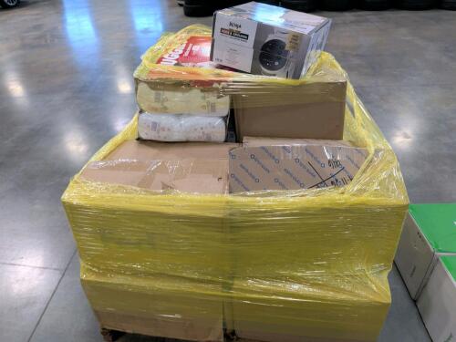 Huggies diapers, food trays, Cheerios, wipes, coffee maker, chips and more