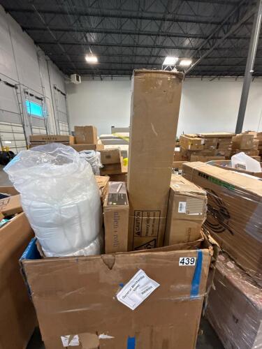 Bedframe, Alan and Roth lighting, mattresses, cones, & More