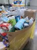 Big box store in a box food and household items: Aveeno, Bob's, fish oil, protein, fiber well, coffee, dog treats, pledge, Dan soap, bowls, got toilet paper, air fryer, Mac and cheese, Fritos, Phillips coffee maker, wipes, maple syrup, detergent, Sonny D, - 4