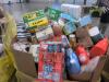Big box store in a box food and and household items: coffee, Thai boost, olive oil, cascade, rice, Harmon hammer, diapers, swiffer heavy duty, Kleenex, oatmeal, Kool-Aid, barbecue sauce,