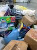 Big box store in a box food and household and clothing: protein, coffee meat, Pine-Sol, Campbell Soup, protein, Garbage bags, seasoning, goldfish, detergent, zip fizz, gain, fruit cocktail, Steve Madden, Febreze, lids, applesauce, Chick-fil-A sauce, zip f - 6