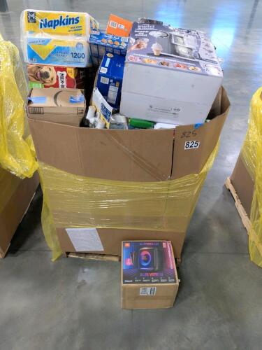 Big box store in the box: dryer sheets, liquid tide, game, Clorox, Folgers, crest, scope, copy paper, dove soap, graham crackers, milk bones, and much more