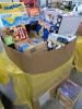 Big box store in the box: dryer sheets, liquid tide, game, Clorox, Folgers, crest, scope, copy paper, dove soap, graham crackers, milk bones, and much more - 11