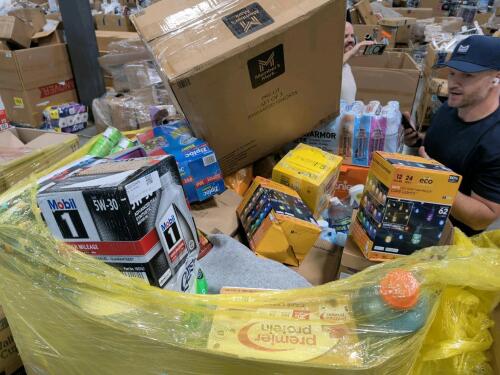 Big box store in the box: body armor, diaper genie, Lipton, iceman, honey, Pace, protein, lots of lights and more