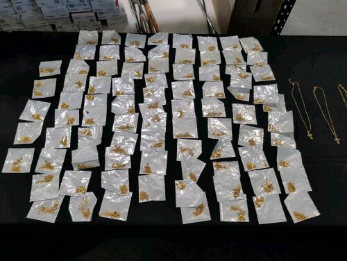90 pieces of cross jewelry