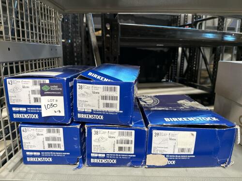 five pairs of Birkenstocks