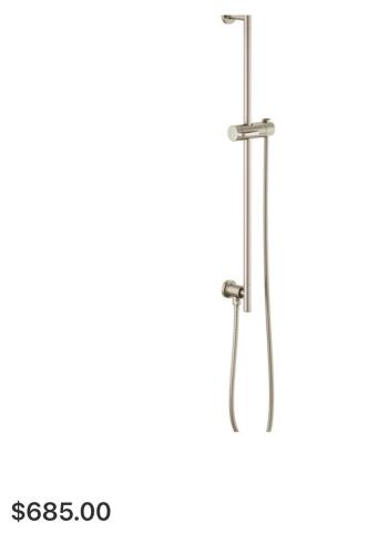 brushed nickel sink sidebar with hose brizo