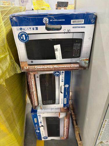 Three GE microwaves