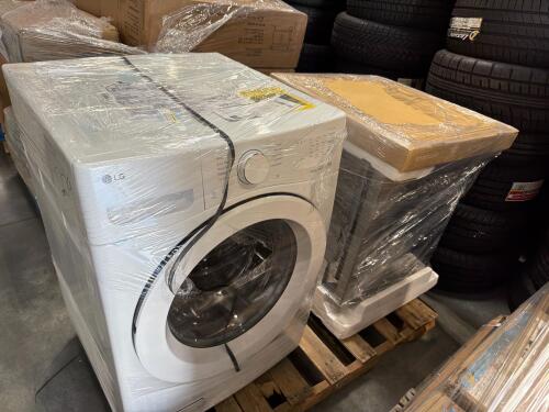 LG washer customer return out of box Samsung dishwasher appears new may have damage