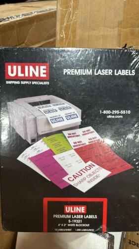 Uline labels, towels, golf club, hangers and more