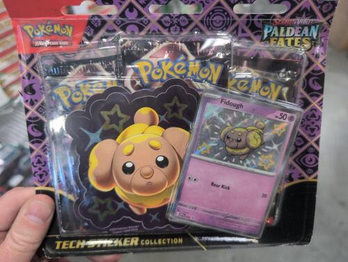 pokemon paldean fates sticker collection fidough