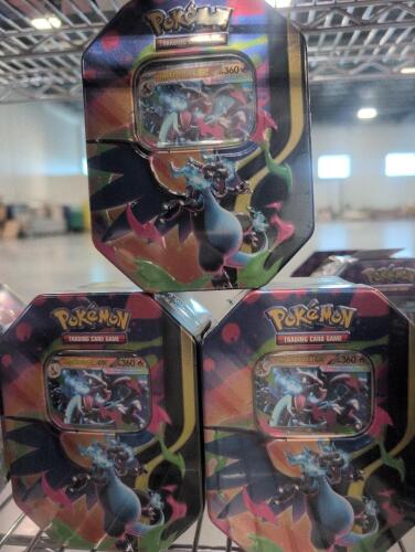 (3) Pokemon TCG: Mega Moonlit Tin Mega Charizard ex