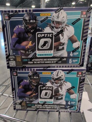 (2) 2025 Panini Donruss Optic Football Trading Cards Blaster Box