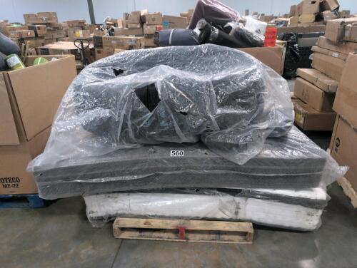 Multiple mattresses, compressed sofa