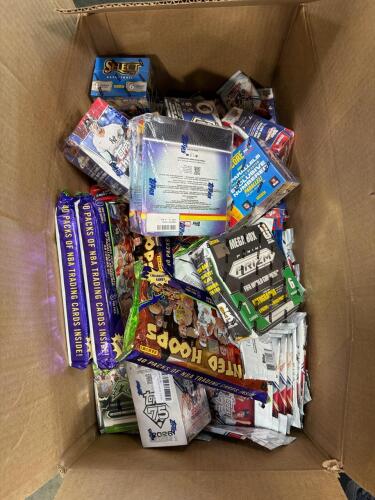 mega mystery box, Topps chrome, Topps series 1, panini, haunted hoops, 2024 NFL the score, and more