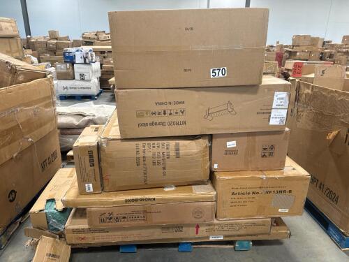 Miscellaneous furniture, storage bench, cushions, swing, & More