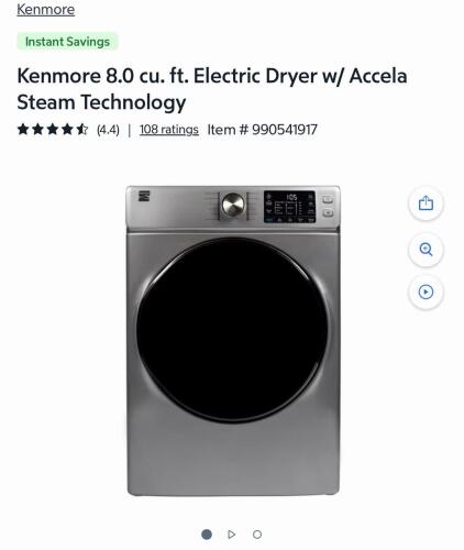 Kenmore dryers. One in box one out of box