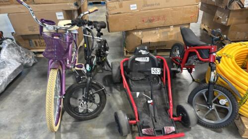 Cruiser bike, go kart, GOTRAX bikes not tested used