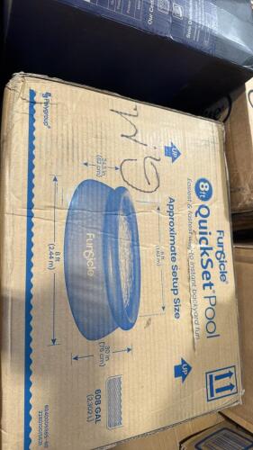 Swimming pool, pillow, Rug, storage container, small cutting boards, plastic brackets, decorative pillows, & More