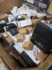 Electronics, heavy cable, alarm.com, echo spot, Polaroid, printers, PlayStation controller, RAINE 75, LaserJet, bamboo lab 3-D print filament, SCEPTR monitors, controllers, HEAVY products, sync vision, Atari arcade, AIPER system, Wireless repeater, TYCO i - 2