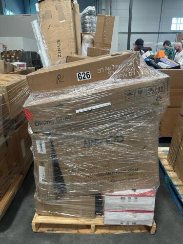 LG monitor, another Miss Nice monitor, large roll of cabling and wire, furniture and more