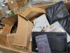 Books, round box Wood, pound pack, atomic habits book, wait, piece of wood, Acer monitor out of box, plastic roll & More