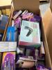 Health and beauty: AMIKA, box of mega star ceramic hair straightener, full shine hair extensions, oil sheen, thermometer, box of D'OR2 4K, Allegra, wound solution, hair products, stethoscope, KOZI, smarty-pants, electric trimmer, tattoo stencil gel, curli - 9