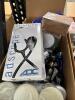 Health and beauty: AMIKA, box of mega star ceramic hair straightener, full shine hair extensions, oil sheen, thermometer, box of D'OR2 4K, Allegra, wound solution, hair products, stethoscope, KOZI, smarty-pants, electric trimmer, tattoo stencil gel, curli - 12