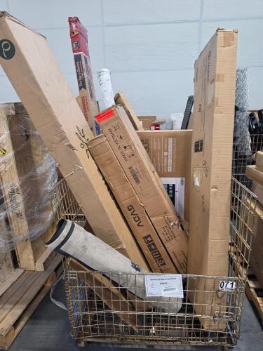 Flooring, ZINUS bed piece, SAUDER cabinet, 50 inch Samsung TV, rug, & More
