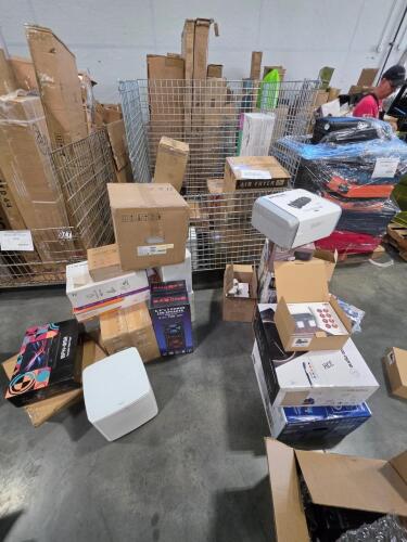 Electronics: air fryer, HP printer, ROBOROCK, smart lock, LED speaker, portable video player, audio technic product, Epson printer, vinyl turntable, AMARAN aperture, FI &ndash; 7180 GEYA, LaserJet cartridge, brother product, gaming steering wheel, Apple replica