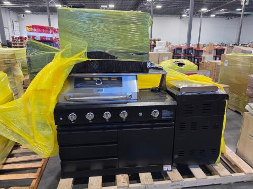 Thor kitchen out of box includes grill and side pieces may have some damage